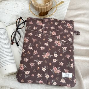 Etui na książkę lub tablet -Vintage Bloom – brąz