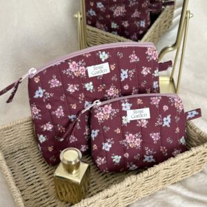 Zestaw kosmetyczek Vintage Bloom – bordo