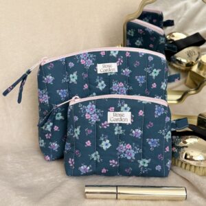 Zestaw kosmetyczek Vintage Bloom – turkus